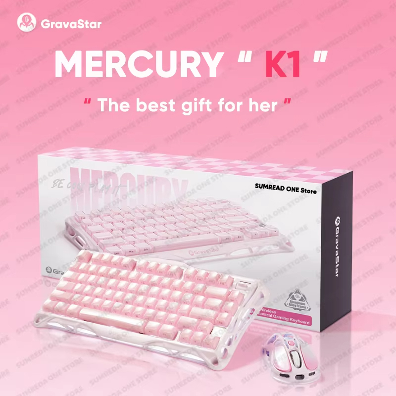 Keyboard Gaming Transparent - Grava Star Mercury K1 Wireless Gaming