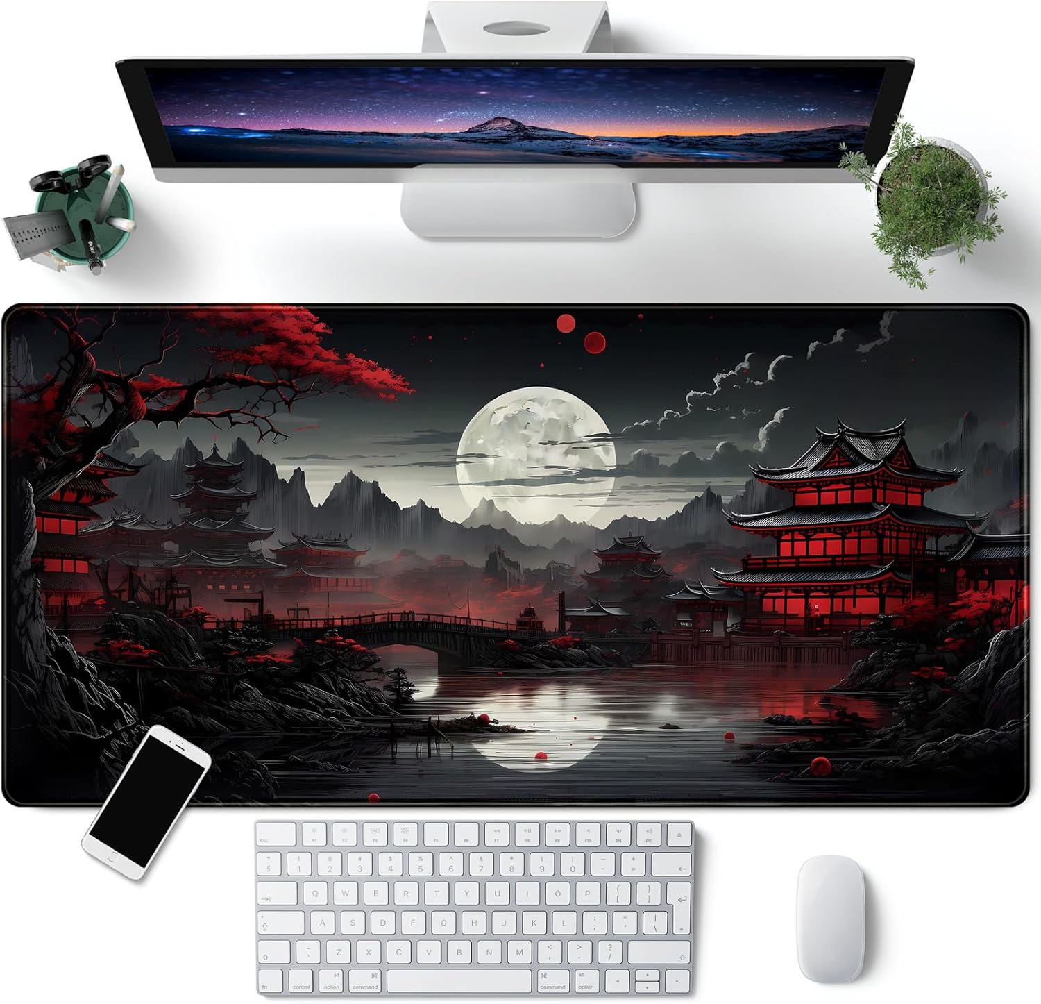 Japanese Desk Mat Riverside Fu - Gaming Keyboard And Mouse ulasan dan harga