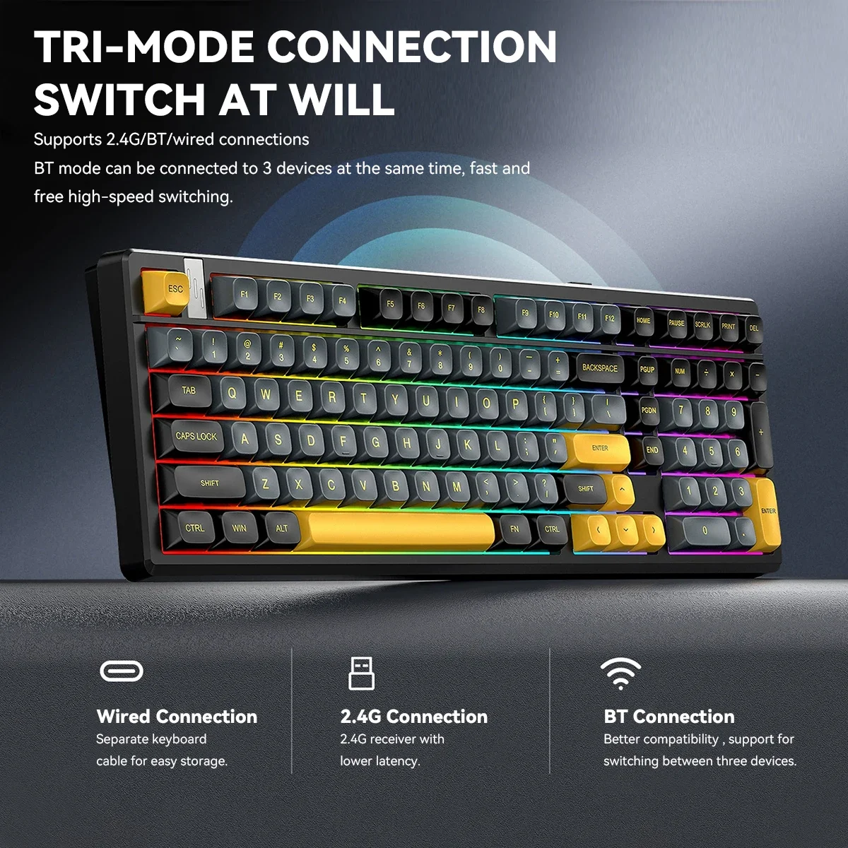 Wireless Mechanical Gaming Key - Gaming Keyboard Thocky ulasan dan harga