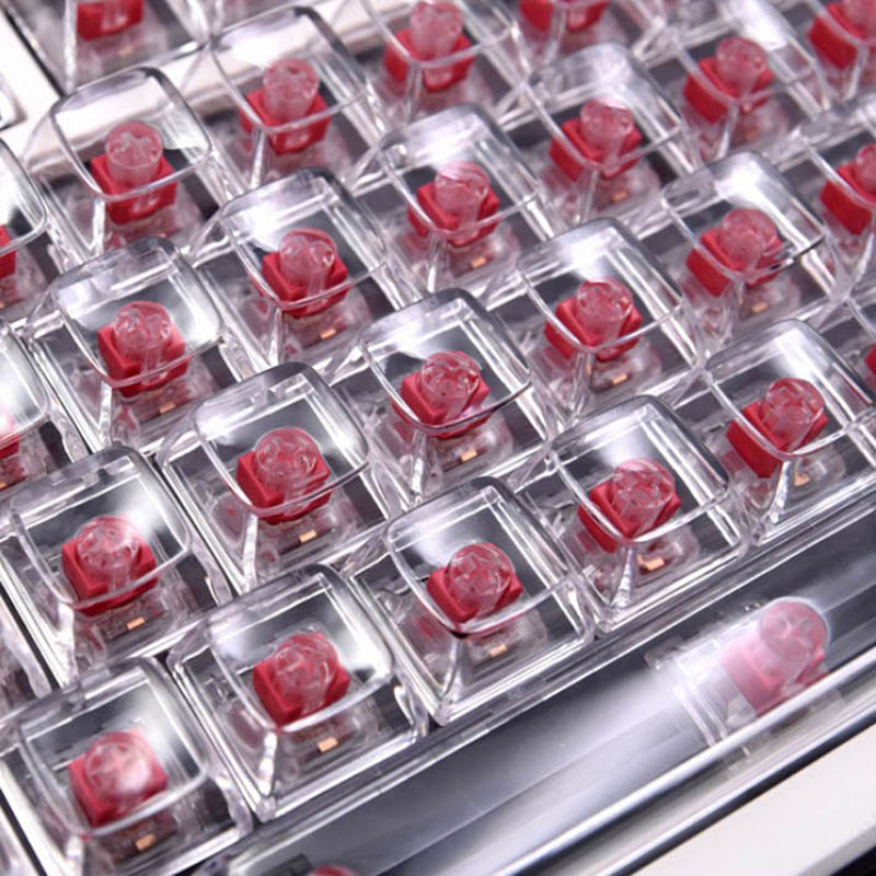 132 Keys Crystal Transparent K - Keyboard Gaming Transparent ulasan dan harga
