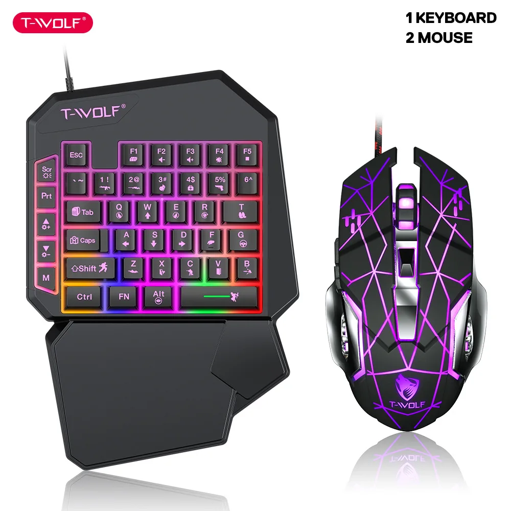 T-WOLF TF900 One Handed Keyboa - Gaming Keyboard Hand ulasan dan harga
