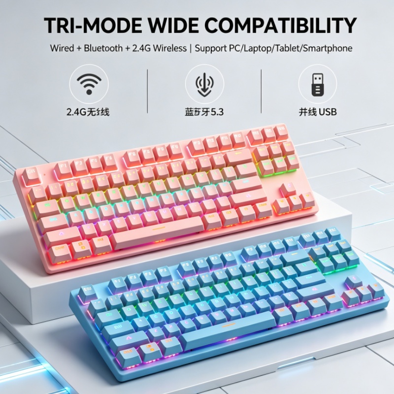 BAJEAL K300 87-Key Wired Mecha - Gaming Keyboard K300 ulasan dan harga