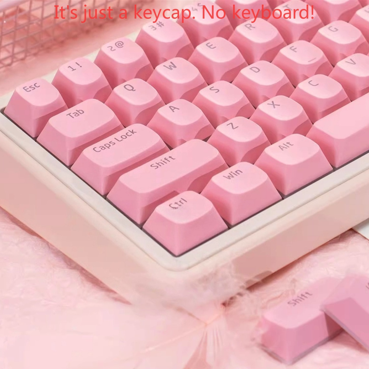 OEM Simple Pink Pudding Charac - Keyboard Gaming Transparent ulasan dan harga