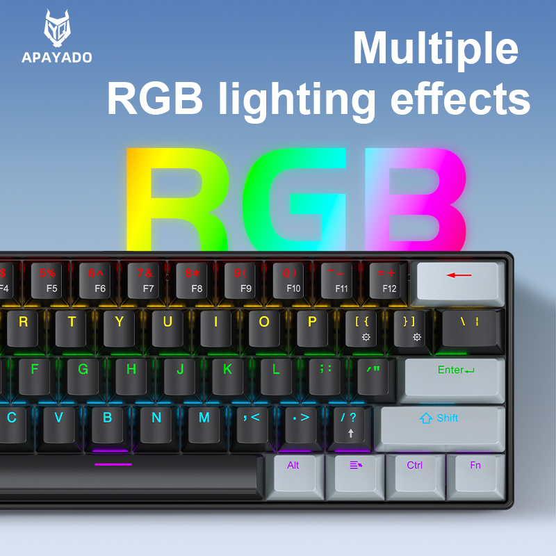 APAYADO K61 Mini 60% Gaming Ke - Keyboard Gaming Blue Switch ulasan dan harga