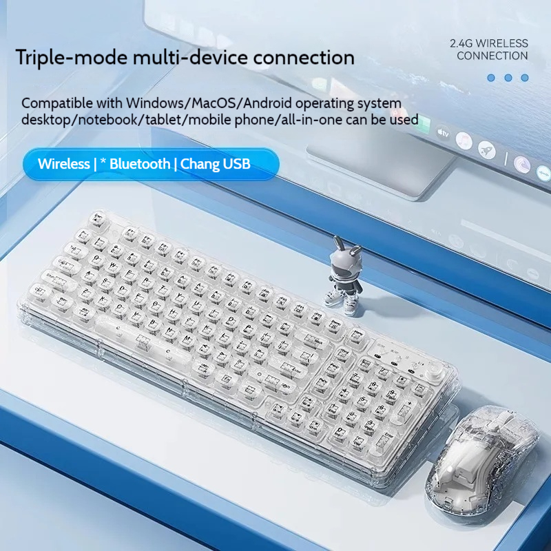 Leilin Z99 Ice Transparent Wir - Keyboard Gaming Transparent ulasan dan harga
