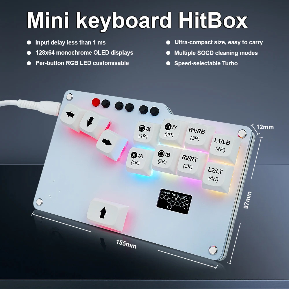 Hitbox Mini GP2040 CE Fightsti - Gaming Keyboard No Rgb ulasan dan harga