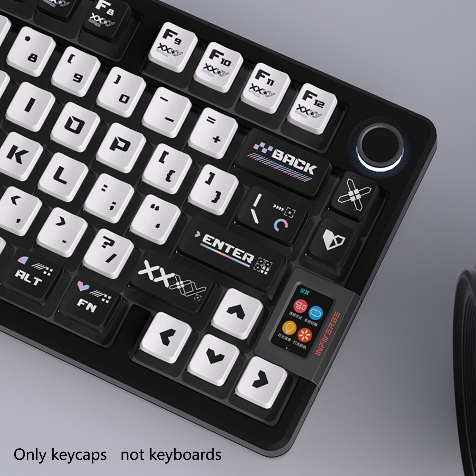 122 Keys Black White Pudding T - Keyboard Gaming Transparent ulasan dan harga