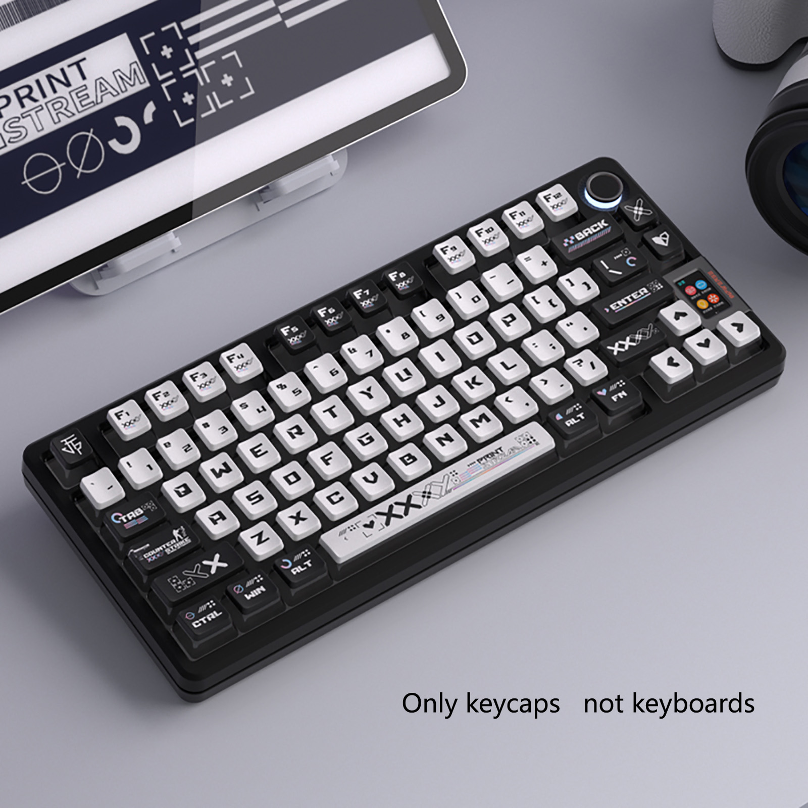 122 Keys Black White Pudding T - Keyboard Gaming Transparent ulasan dan harga