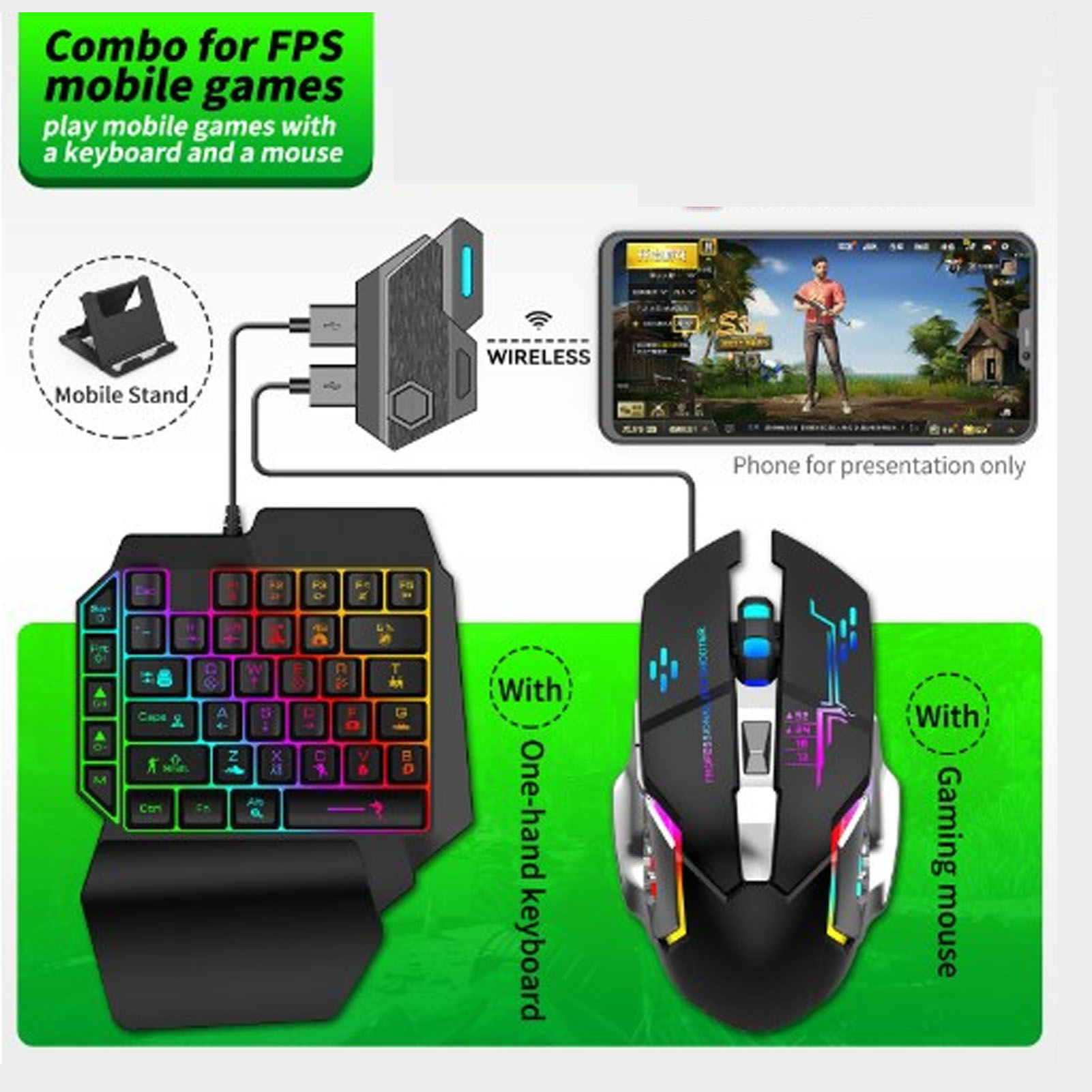 Keyboard Mouse Converter Set R - Gaming Keyboard Hand ulasan dan harga
