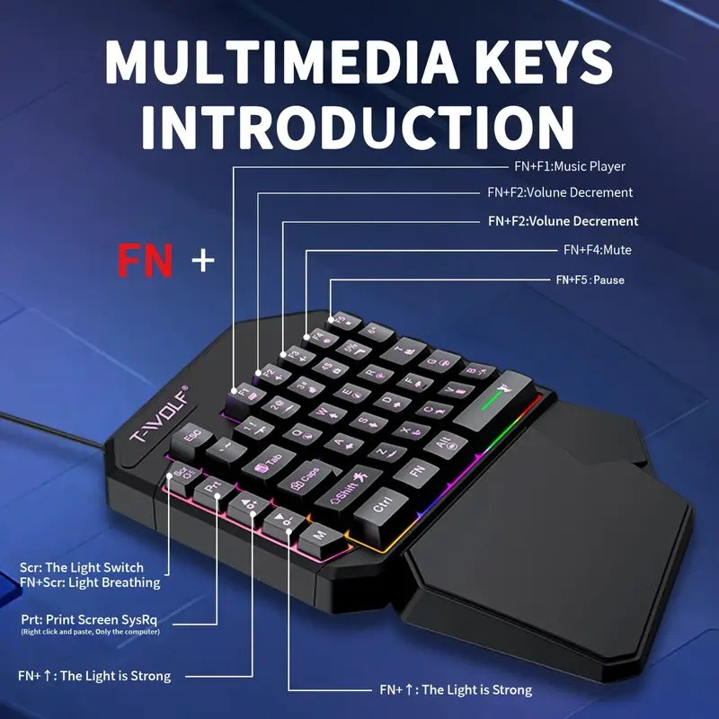 FocusOnPC TF900 2-in-1 Mobile  - Gaming Keyboard Hand ulasan dan harga