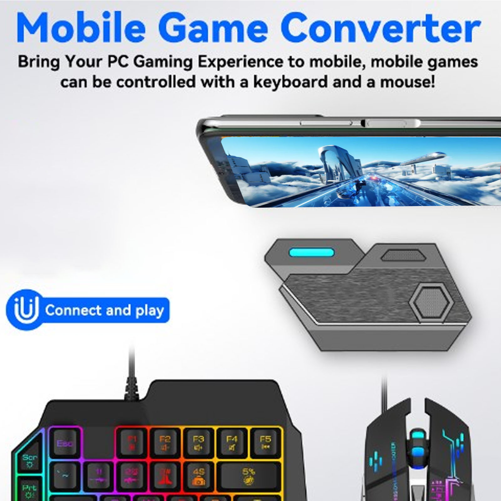 Mobile Game Combo Pack Bluetoo - Gaming Keyboard Hand ulasan dan harga