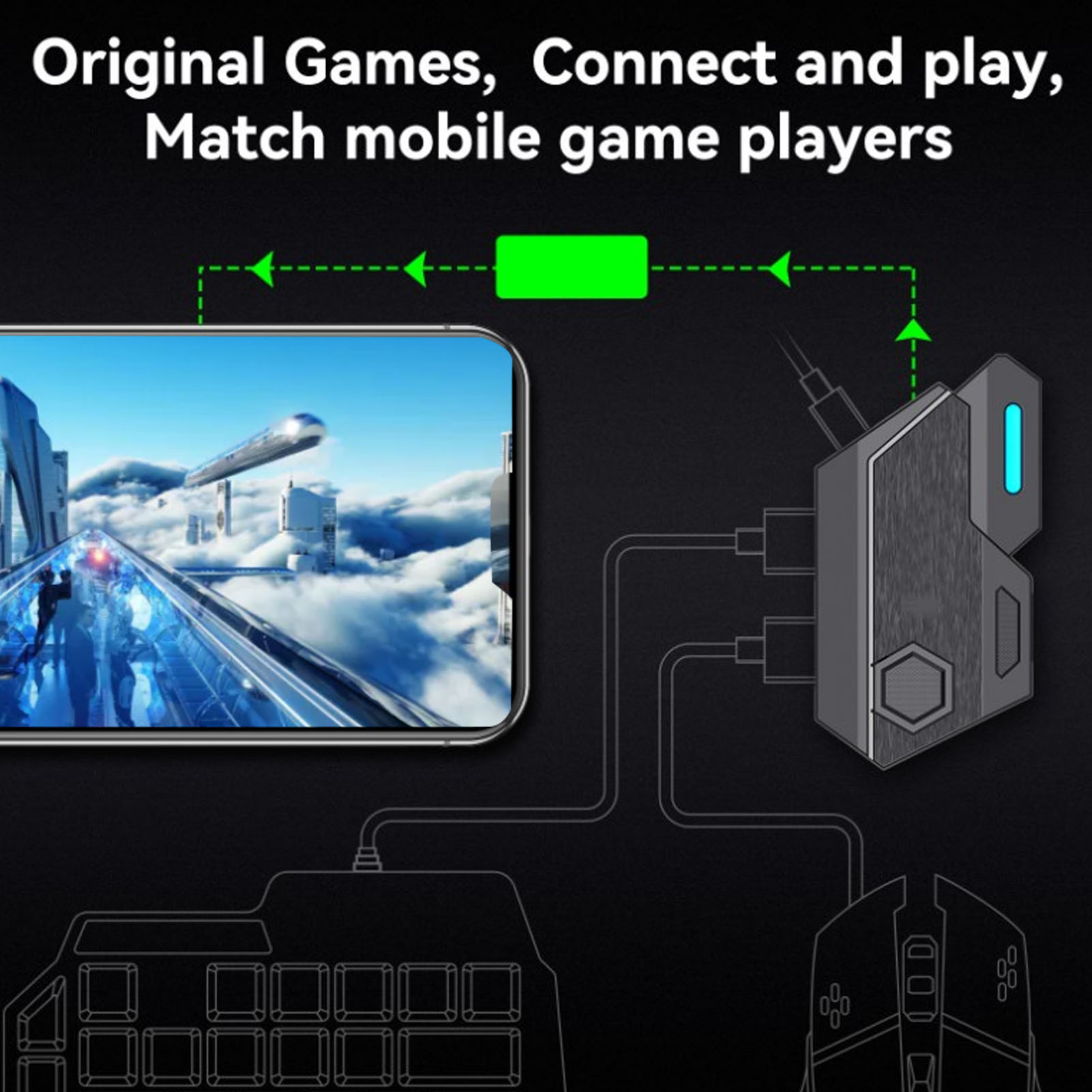 Mobile Game Combo Pack Bluetoo - Gaming Keyboard Hand ulasan dan harga