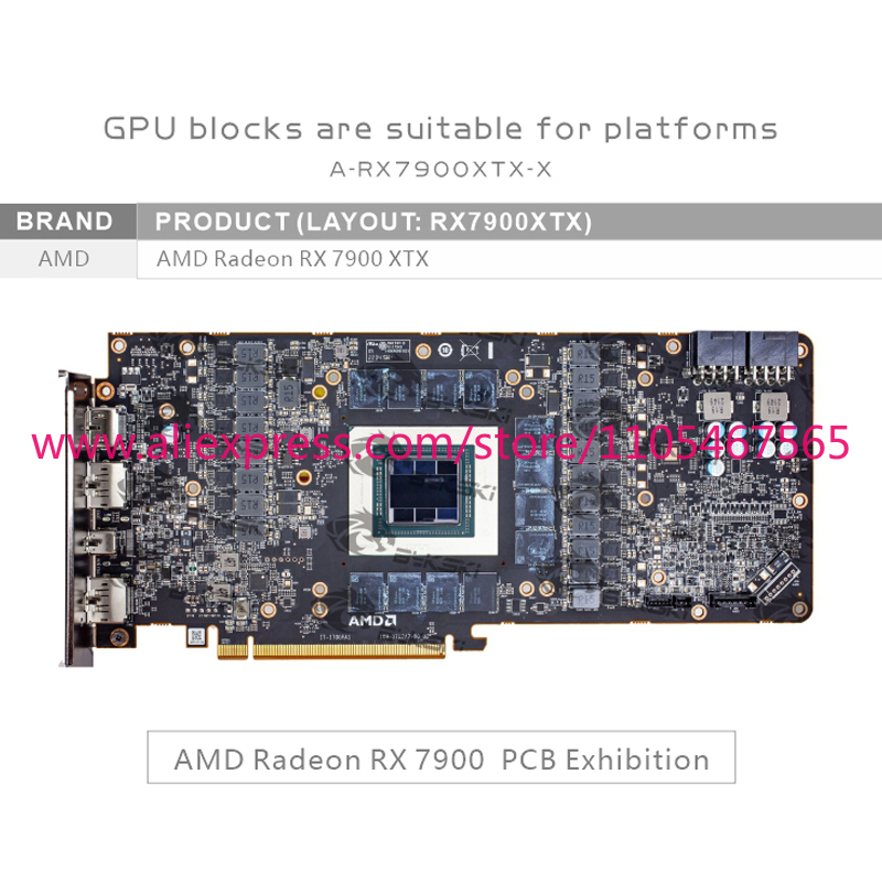 1PCS  A-RX7900XTX-X Water Bloc - Amd Vga Rx 7900 Xtx ulasan dan harga