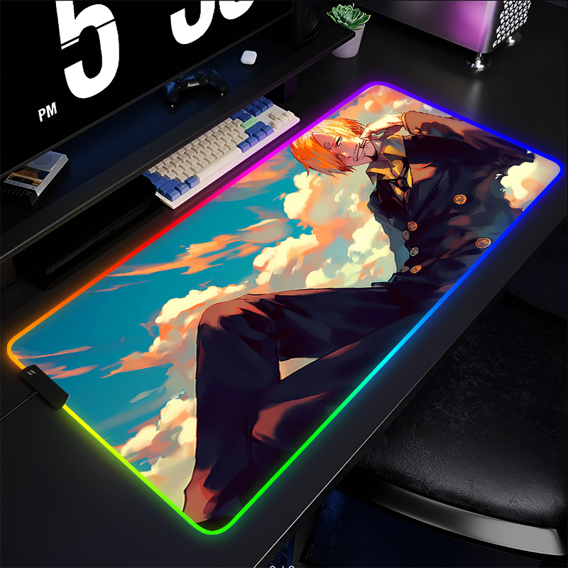 RGB Anime Mouse pad one piece  - Gaming Keyboard No Rgb ulasan dan harga