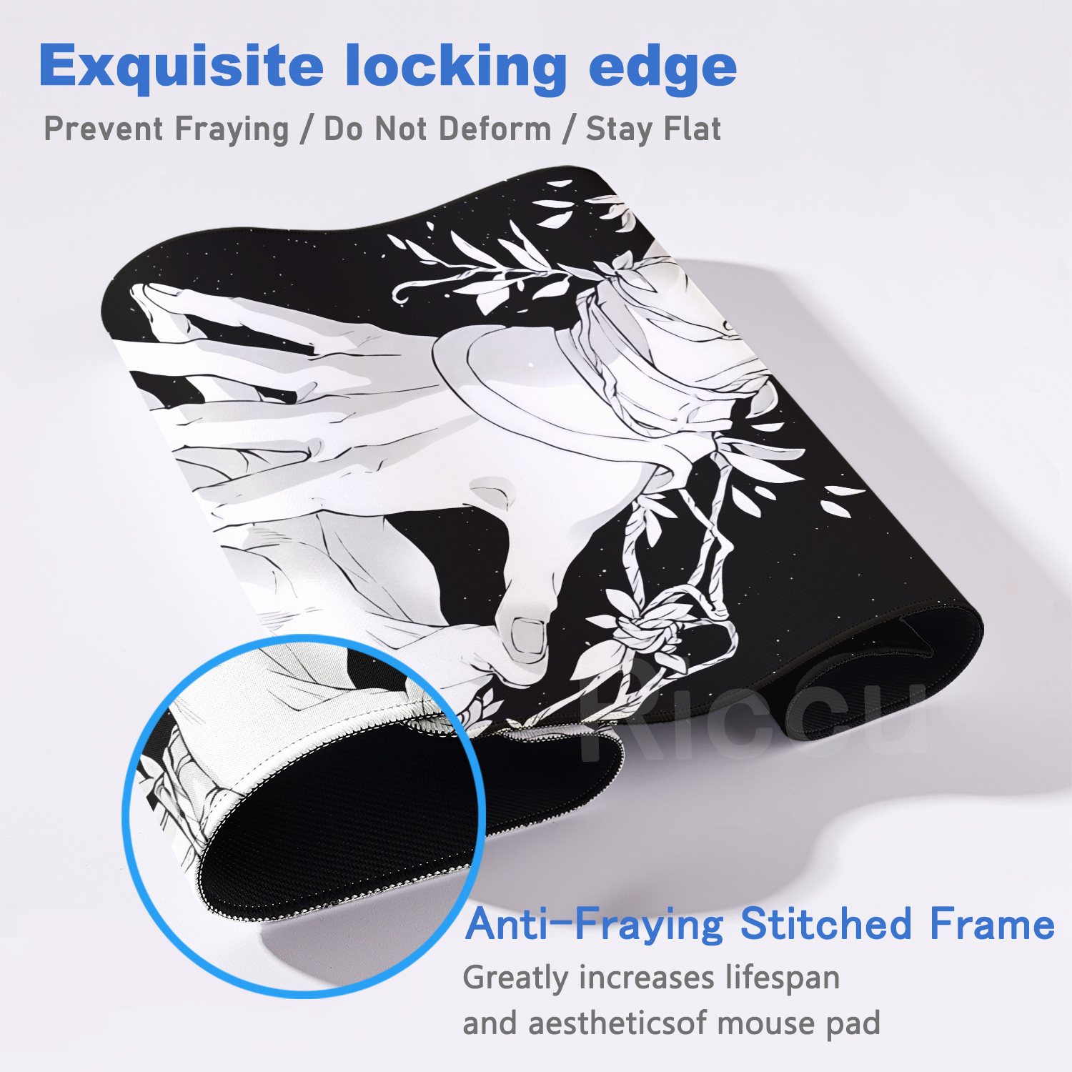 HD Large Black White XXL Gothi - Gaming Keyboard Hand ulasan dan harga