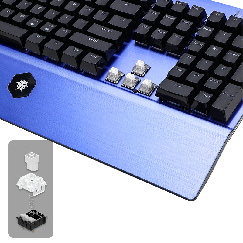 HEXGEARS GK739 Hot Swappable d - Keyboard Gaming Blue Switch ulasan dan harga