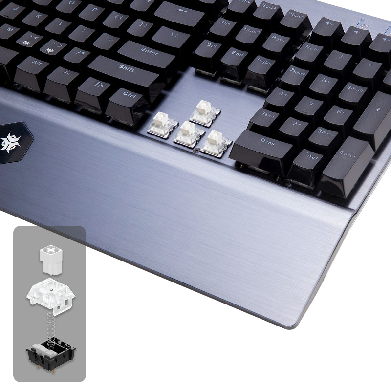 HEXGEARS GK739 Hot Swappable d - Keyboard Gaming Blue Switch ulasan dan harga