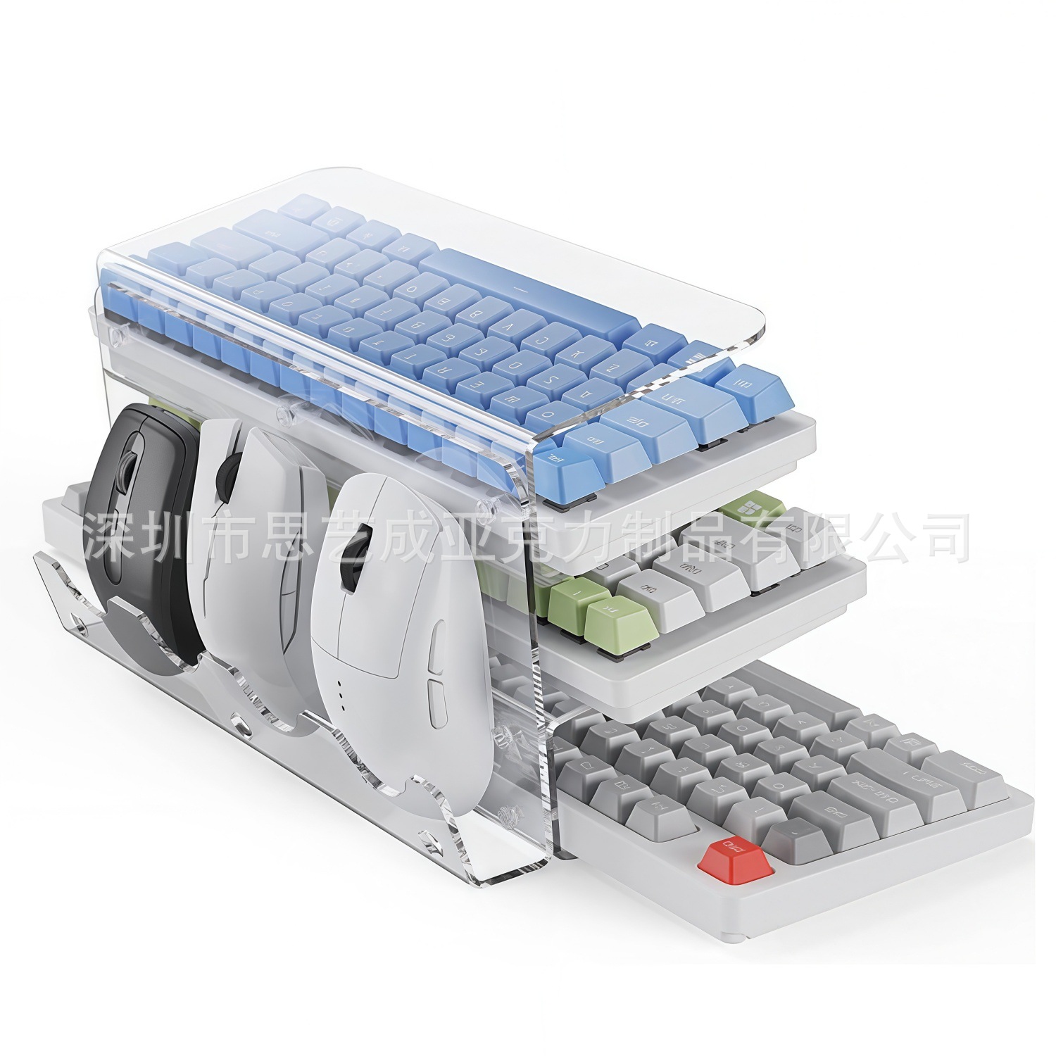 New 3-layer Acrylic Keyboard H - Keyboard Gaming Transparent ulasan dan harga